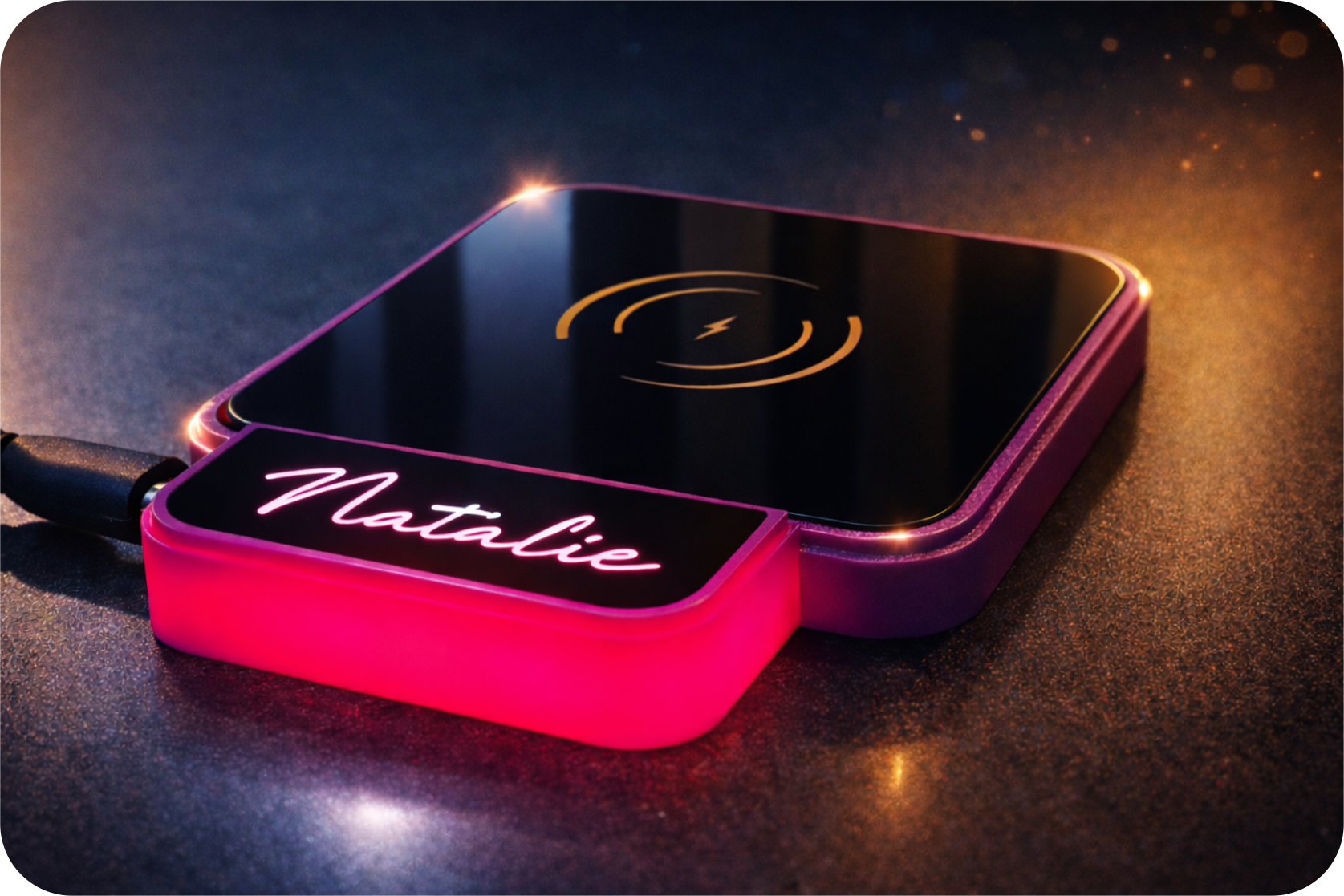 Qi 15w nabíječka pink